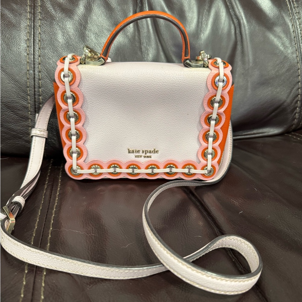 kate spade Pink Scalloped Trim Crossbody Bag